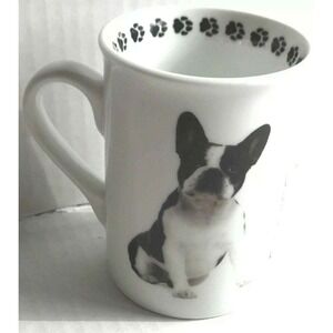 French Bulldog Mug Cup Coffee Break White Porcelain 10 ounces